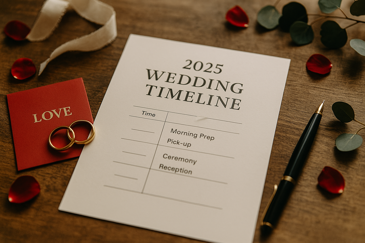 2025 最新婚禮流程表下載（中式 ＋ 西式）｜含時間軸 & 注意事項